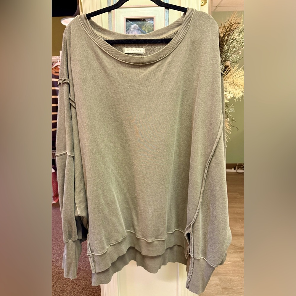 Free People Green Camden Sweatshirt
